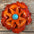 Hand Painted Leather Flowers - Gardenias - Round Turquoise Cabochons