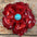 Hand Painted Leather Flowers - Gardenias - Round Turquoise Cabochons