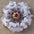 White Gardenia Leather Flowers - 1" Crystal Conchos - Options