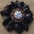 Black Carnations Leather Flowers - 1" Crystal Conchos - Options