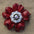 Red Carnations Leather Flowers - 1" Crystal Conchos - Options