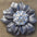 Silver Carnations Leather Flowers - 1" Crystal Conchos - Options