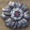 Silver Carnations Leather Flowers - 1" Crystal Conchos - Options