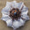 White Carnations Leather Flowers - 1" Crystal Conchos - Options