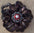 Black Lotus Leather Flowers - 1" Crystal Conchos - Options