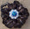 Black Lotus Leather Flowers - 1" Crystal Conchos - Options