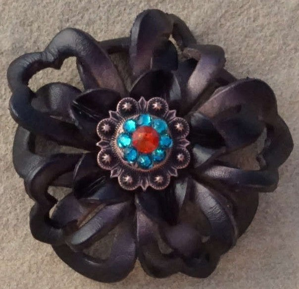 Black Lotus Leather Flowers - 1