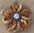 Gold Lotus Leather Flowers - 1" Crystal Conchos - Options
