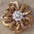 Gold Lotus Leather Flowers - 1" Crystal Conchos - Options