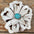 Hand Painted Leather Flowers - Lotus - Round Turquoise Cabochons