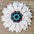 White Daisy Leather Flowers - 1" Crystal Conchos - Options