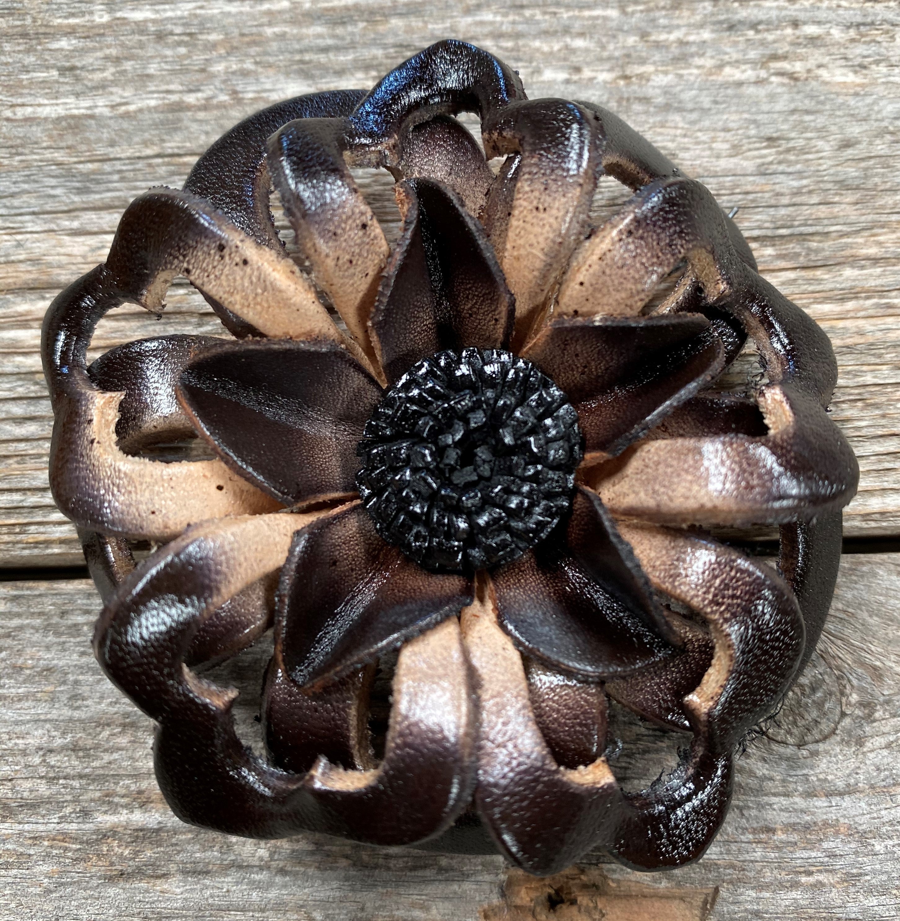 Hand Painted Leather Flowers - Lotus
