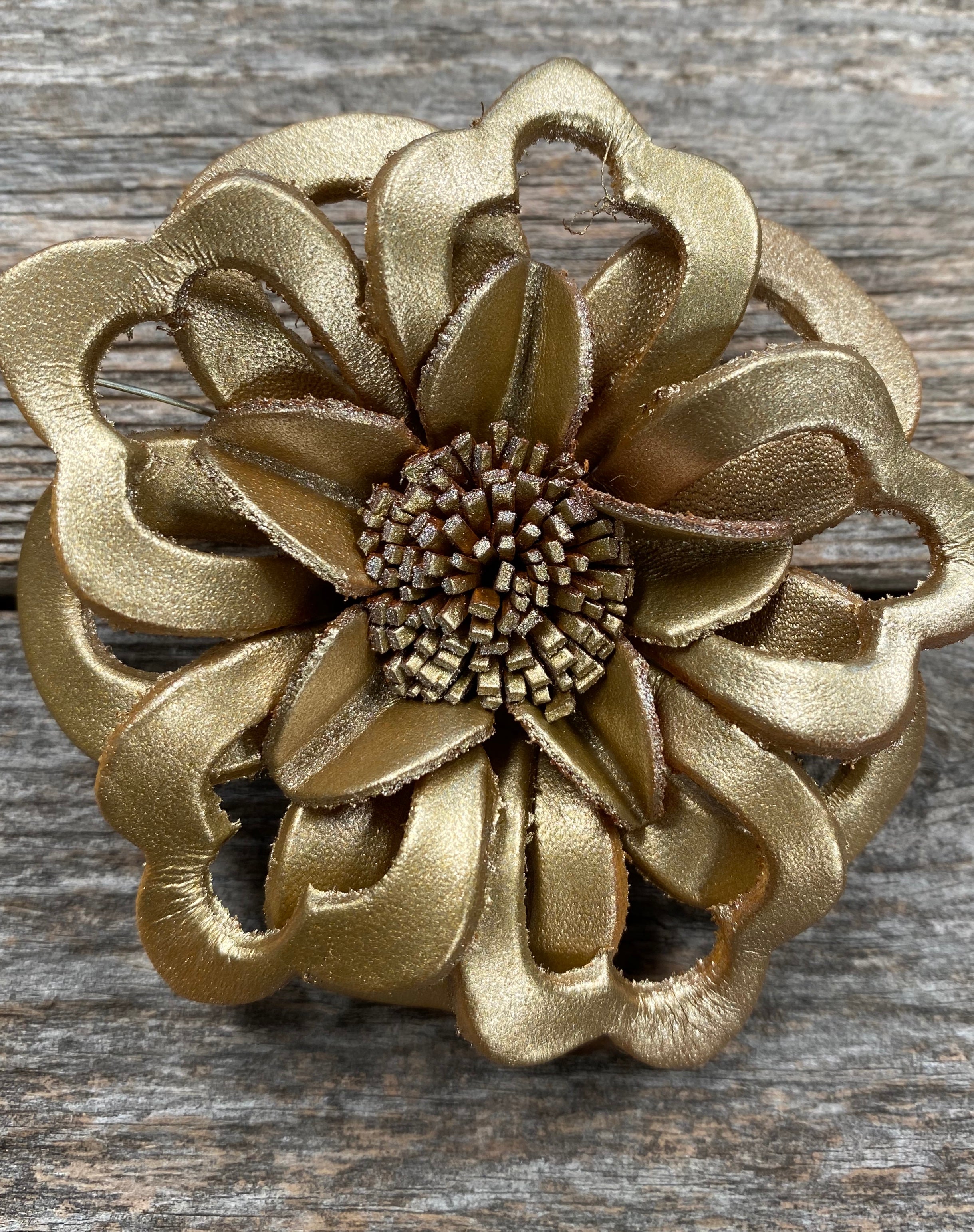 Hand Painted Leather Flowers - Lotus