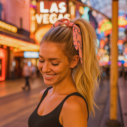 Pink Flamingoes Wild_Rag_Scarf_for_Cowgirls_Rodeo_Drive_Conchos