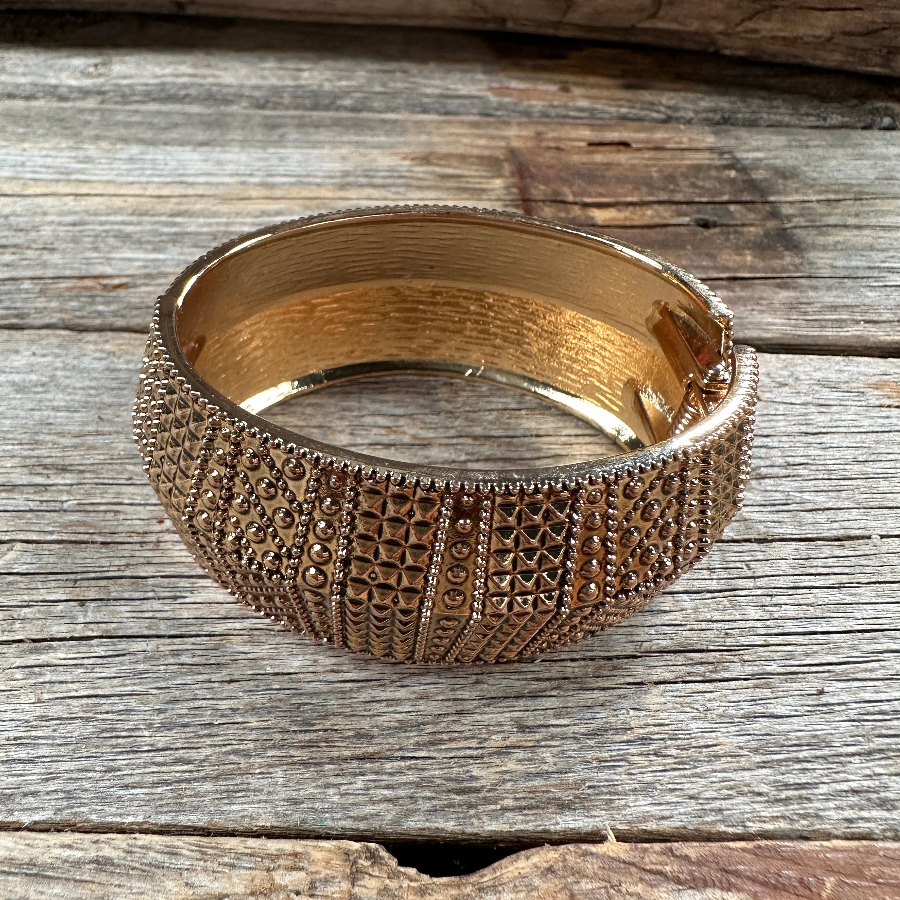 Gold Dots and Studded Fashion Cuff XI143