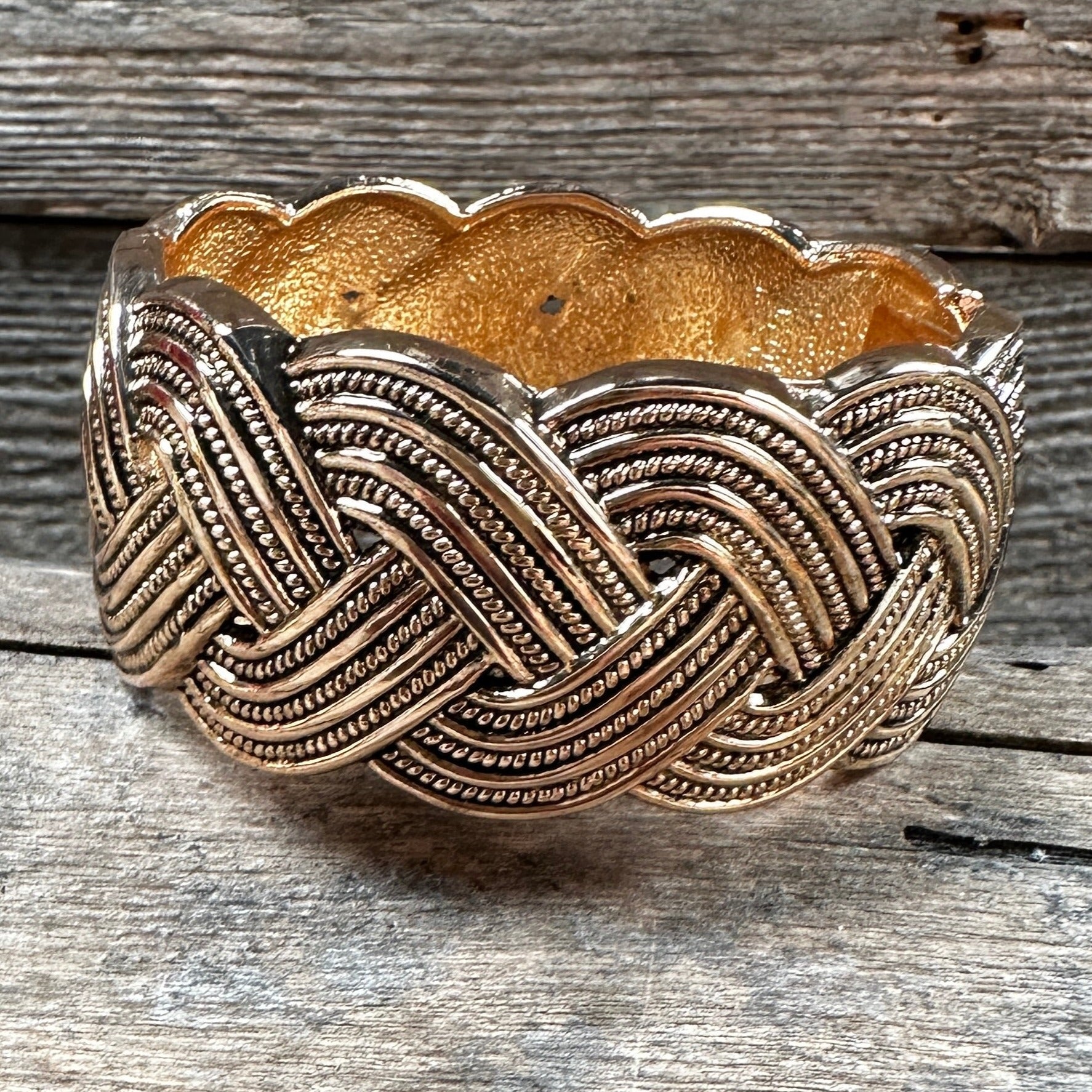 Gold Braided Fashion Cuff XI139