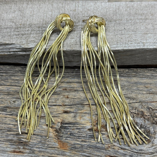 Gold Knot Western Fashion Earrings Rodeo Drive Conchos