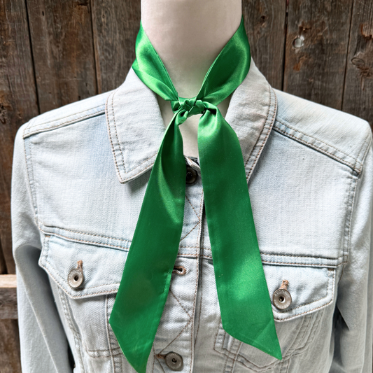 Green Wild_Rag_Scarf_for_NFR_Cowgirls_Rodeo_Drive_Conchos