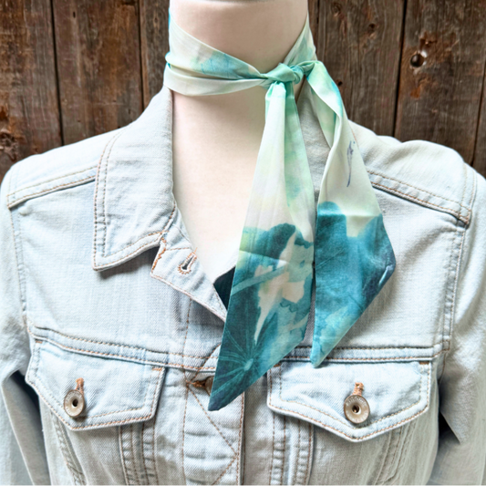 Green abstract Wild_Rag_Scarf_for_NFR_Cowgirls_Rodeo_Drive_Conchos