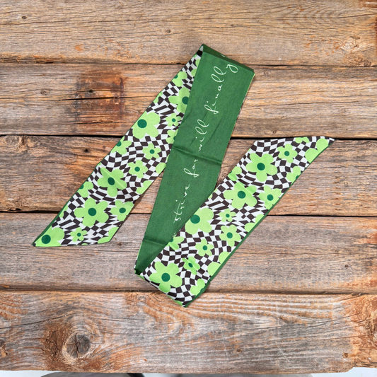 Green flowers Western_Wild_Rag_Scarf_for_Cowgirls_Rodeo_Drive_Conchos