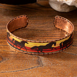 Western Sunset Copper Rustic Fashion Cuff Bracelet