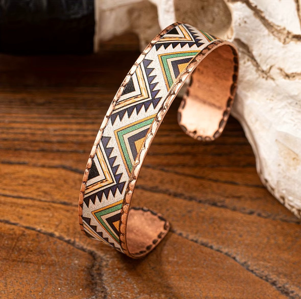 Western Copper Rustic Fashion Cuff Bracelet