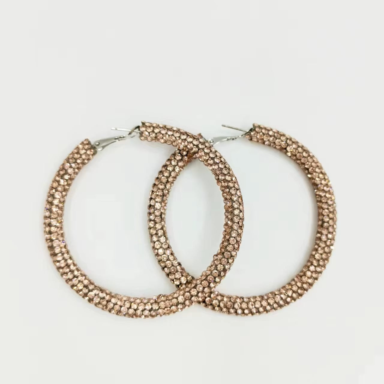 Champagne Western Bling Hoop Fashion Earrings