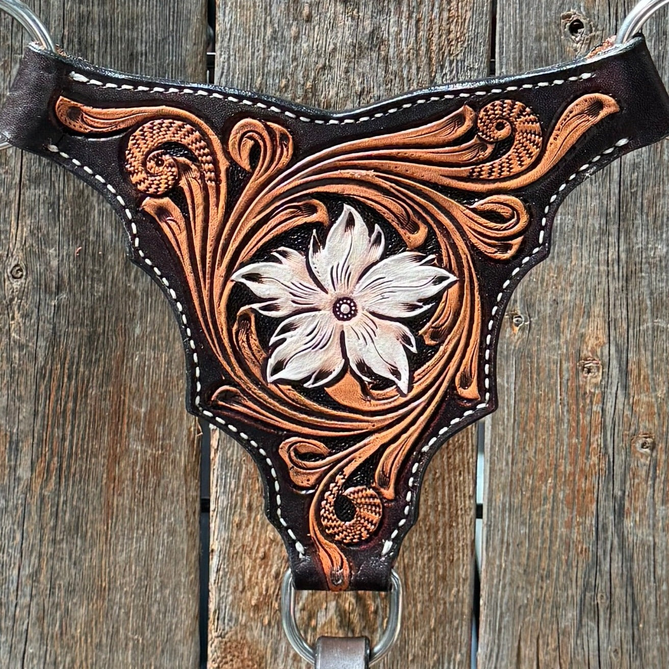 Triple Tone Floral Triangle / Gladiator Breastcollar #56275