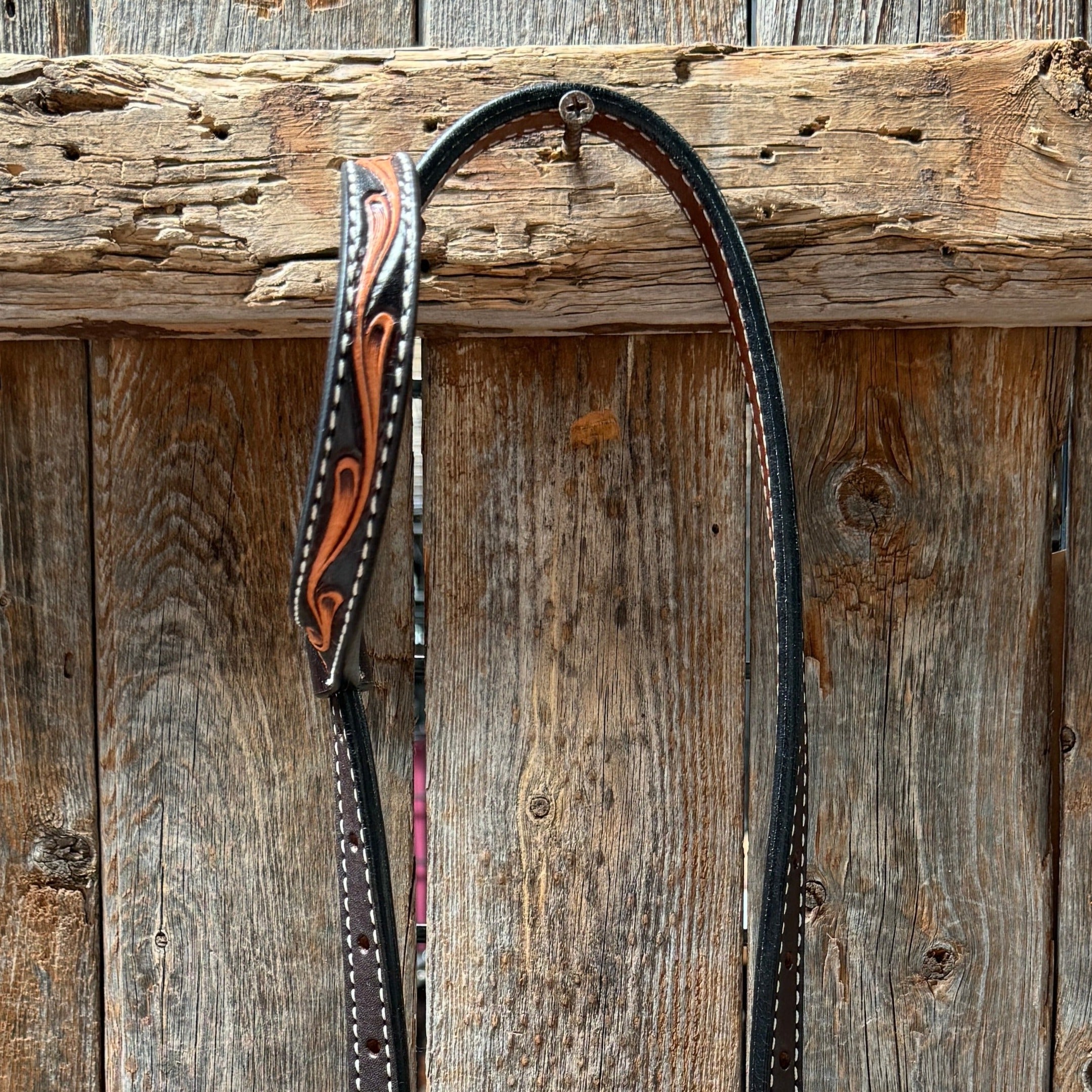 Triple Tone Floral One Ear Headstall / Bridle #24377