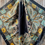 35X35" Golden Rod Paisley Wild Rag / Scarf -W147L Slide WRC3B
