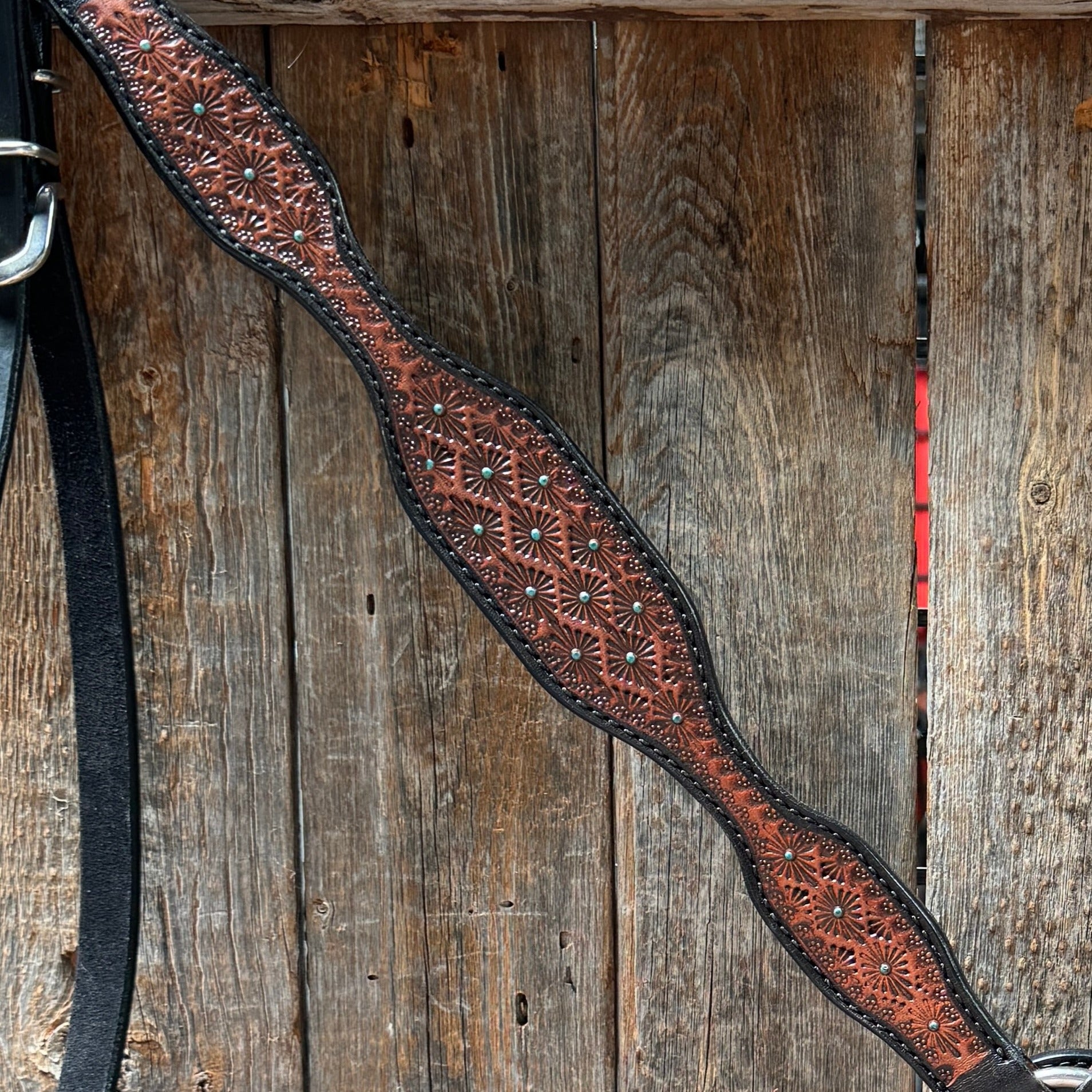 Teal Diamond Scalloped Breastcollar #56274