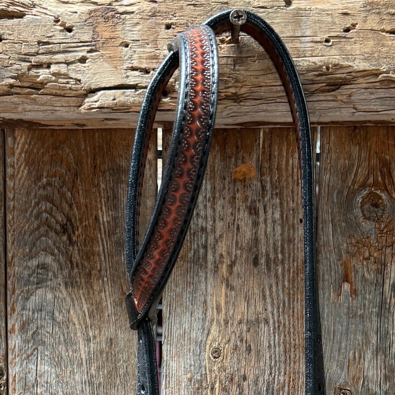 Teal Diamond Scalloped One Ear Headstall / Bridle #24375
