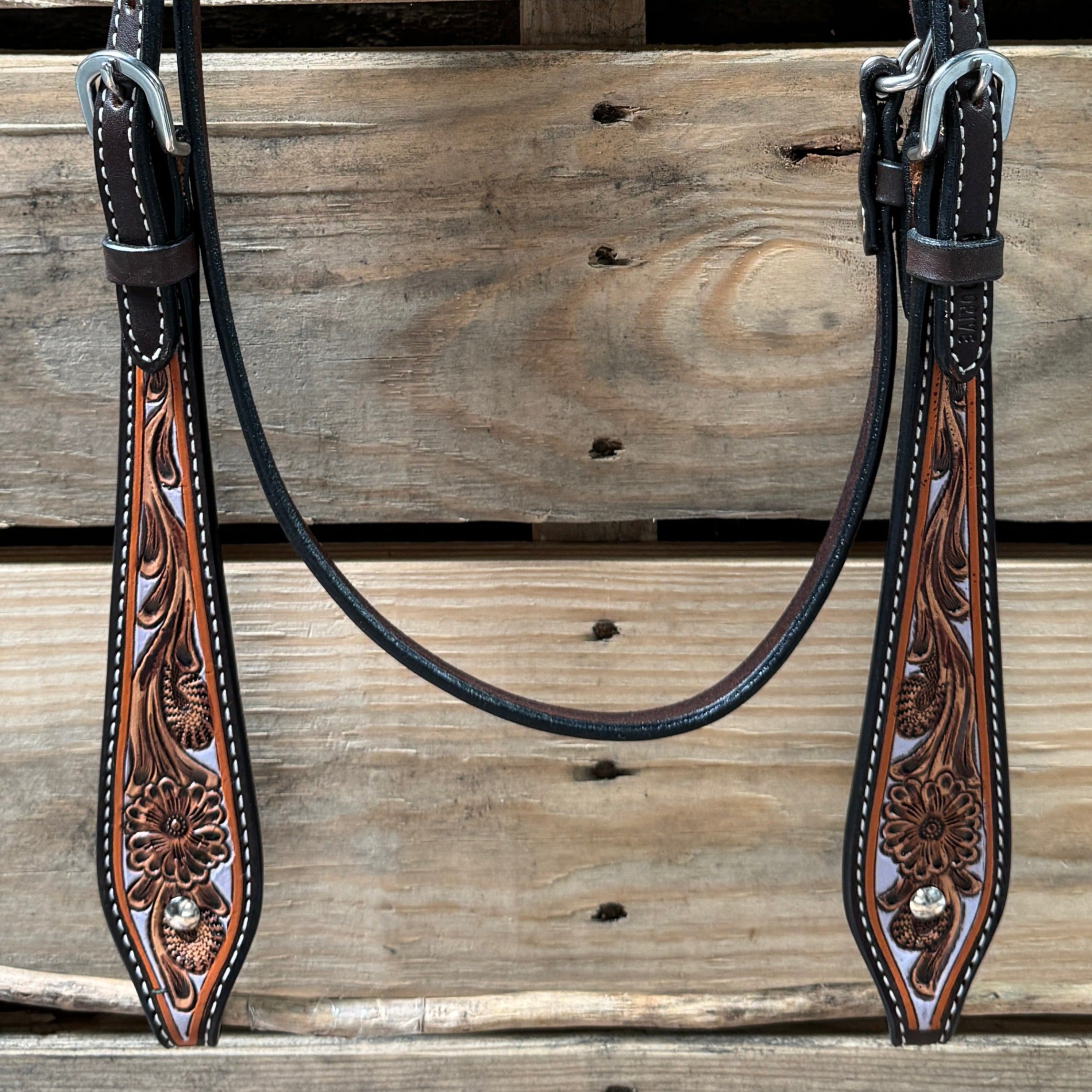 Hand Painted Floral Browband Headstall / Bridle #24380