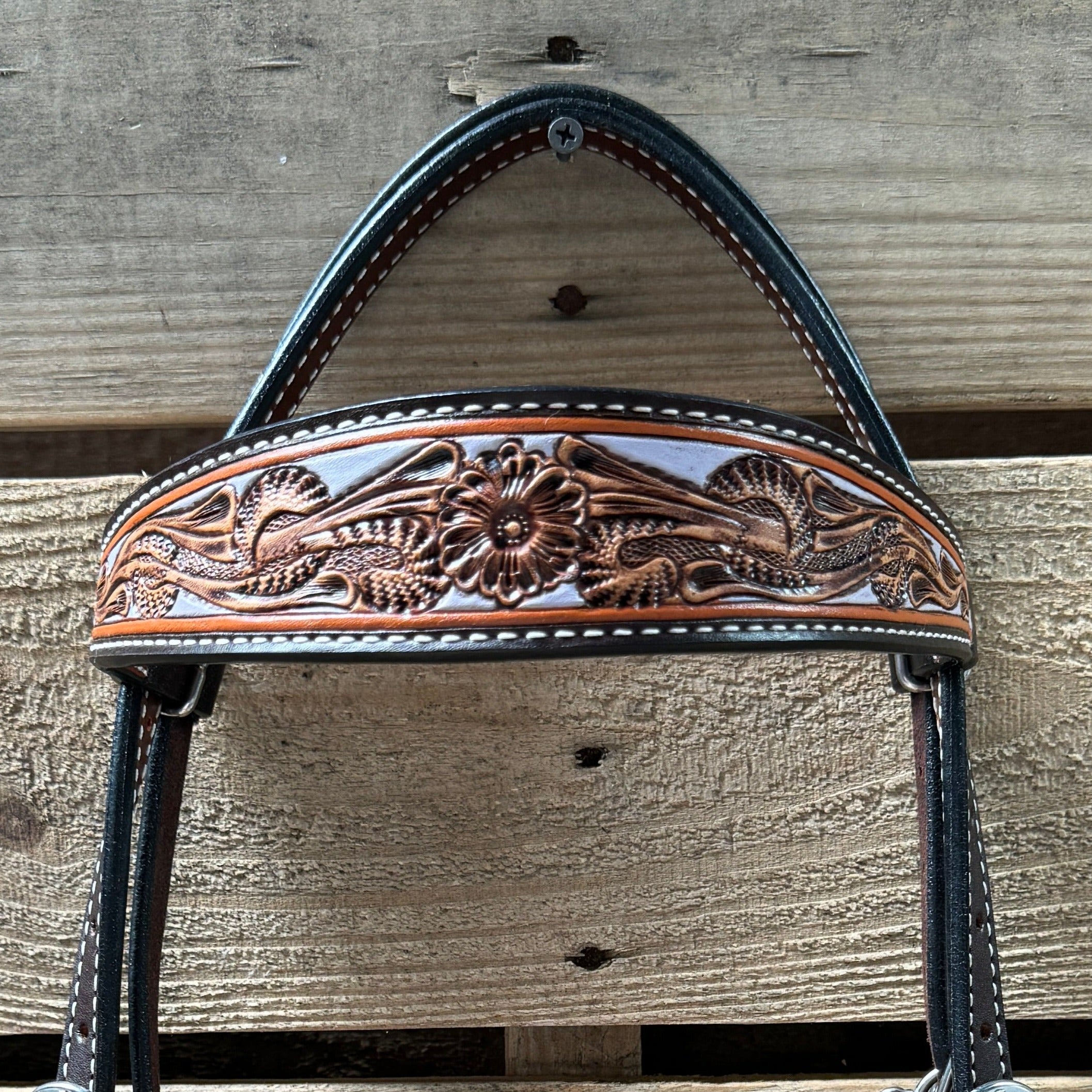 Hand Painted Floral Browband Headstall / Bridle #24380