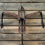 Hand Painted Floral Browband / One Ear Breastcollar Tack Set