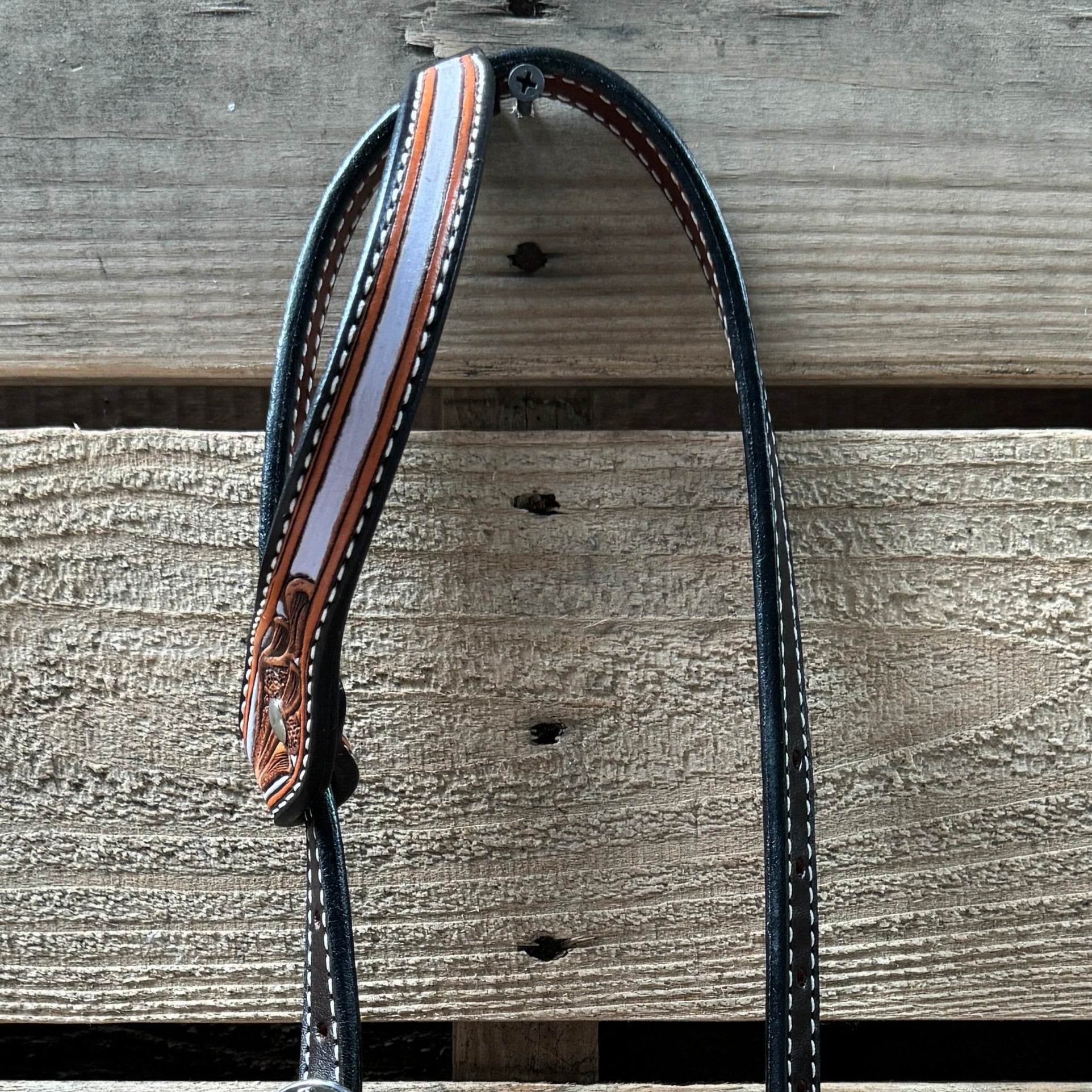 Hand Painted Floral One Ear Headstall / Bridle #24381