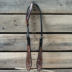 Hand Painted Floral One Ear Headstall / Bridle #24381