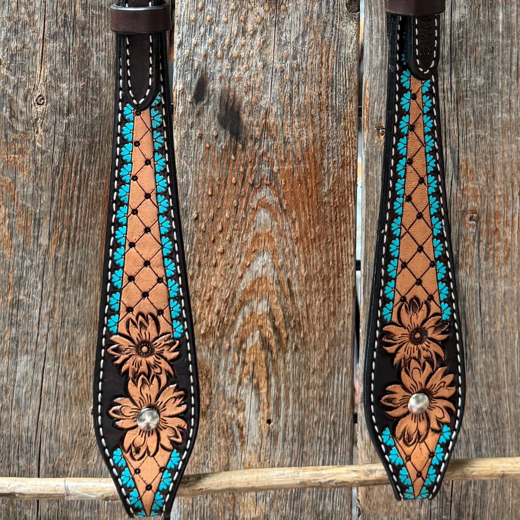 Multi Flower One Ear Headstall / Bridle #24379