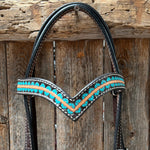 Multi Flower V Browband Headstall / Bridle #24378