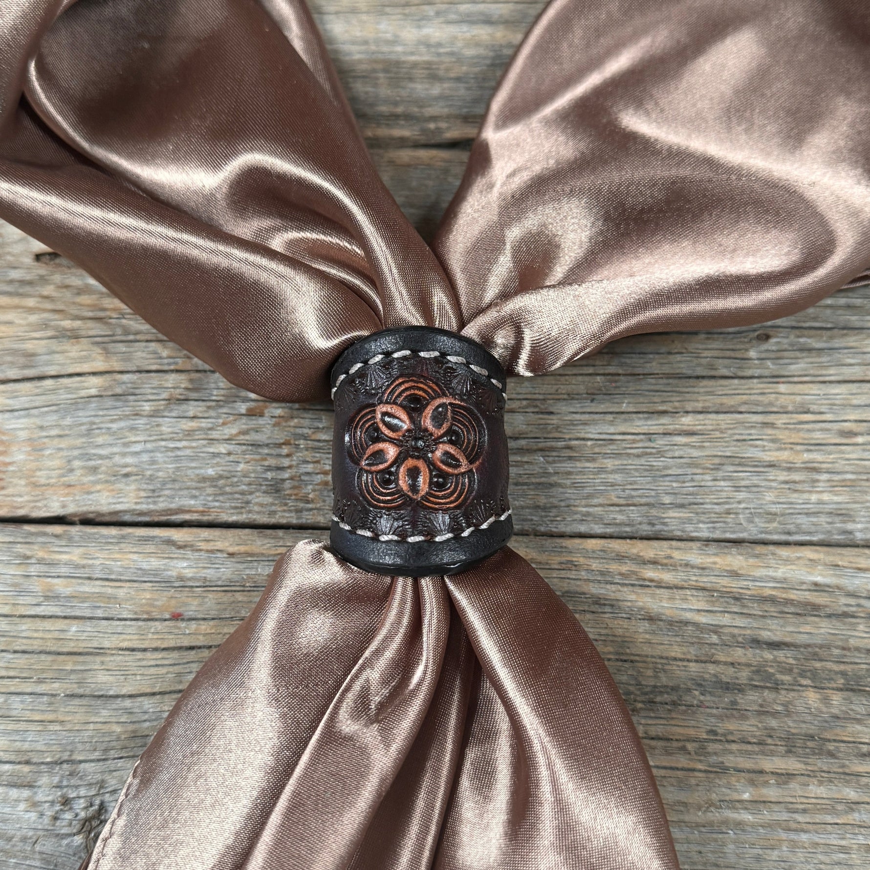 Flower Power Leather Wild Rag Slide #LS281