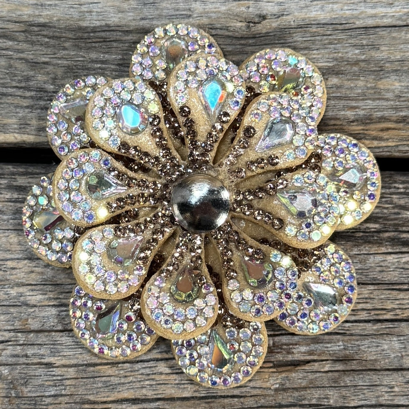 Teardrop Flower Rhinestone Rosette