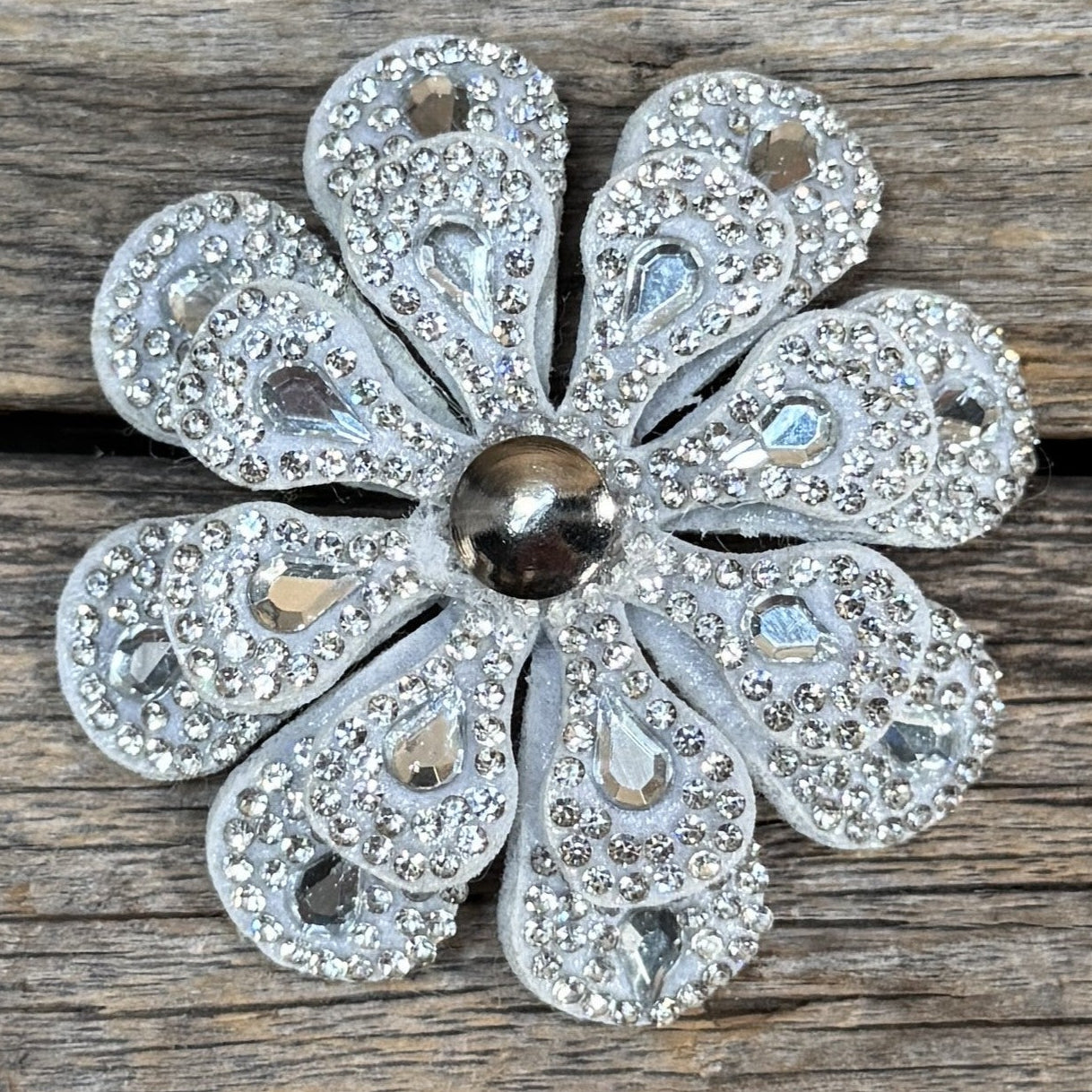 Teardrop Flower Rhinestone Rosette