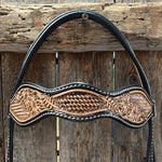 Two Tone Floral and Basketweave Tack Set