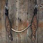 Two Tone Floral and Basketweave Tack Set