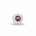 Bright Silver Fuchsia - AB Crystal Conchos | Sizes 1"- 3" | Buckles | Saddle Set | Leather Rosettes | Slide