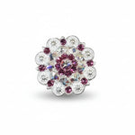 Bright Silver Fuchsia - AB Crystal Conchos | Sizes 1"- 3" | Buckles | Saddle Set | Leather Rosettes | Slide