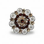 Bright Silver Topaz - Champagne Crystal Conchos | Sizes 1"- 3" | Buckles | Saddle Set | Leather Rosettes | Slide