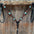 Teal Diamond Turquoise and Clear Browband / One Ear - Breastcollar Tack Set #BBBC644