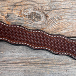Medium Oil Genuine Leather Dog Collars Sizes 10"-28"