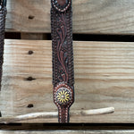 Medium Oil Braided Sunflower Browband / One Ear - Breastcollar Tack Set #BBBC649